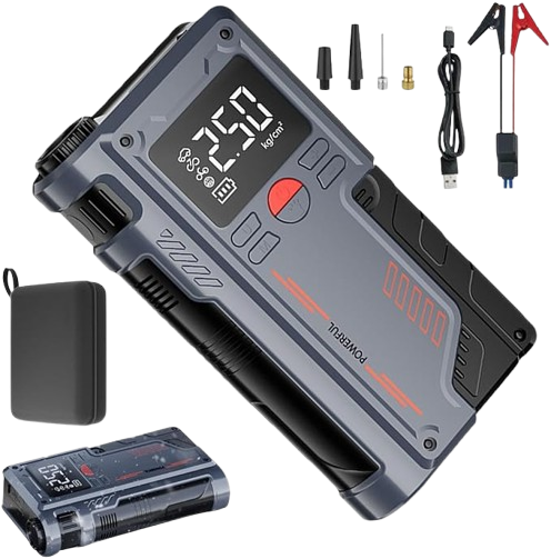 Portable Car Jump Starter with Digital Display