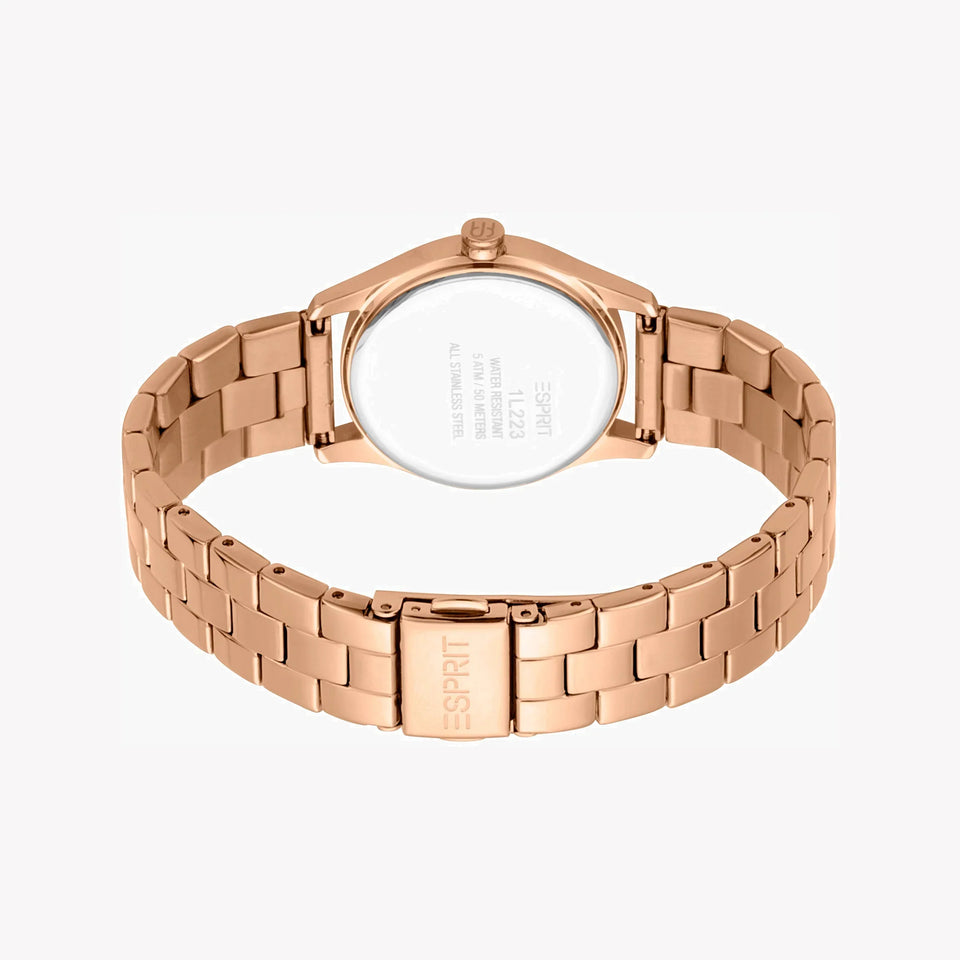 Esprit Women's Rose Gold Watch, Stainless Steel Band | Es1l121m0065