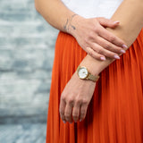 Pierre Cardin Women's Gold Stainless Steel Watch, White Dial | Ccm.0523