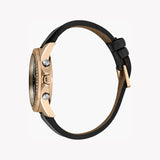 Esprit Men's Black Leather Watch, Black Dial | Es1g066m0025