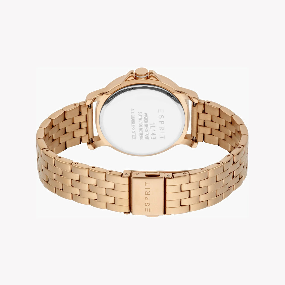 Esprit Women's Rose Gold Watch, Stainless Steel | Es1l140m0025
