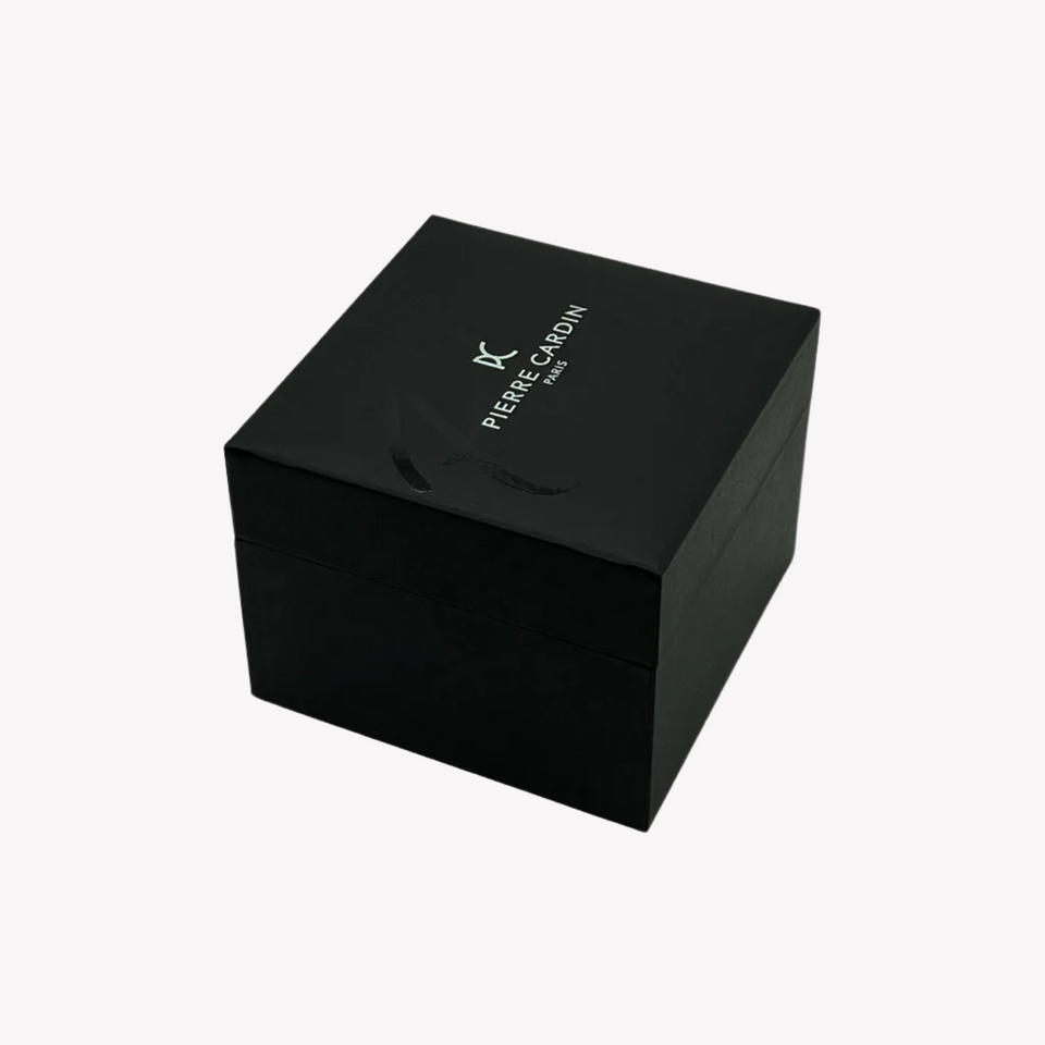 Pierre Cardin Women's Silver Watch, Black Mother Of Pearls | Cmd.3541